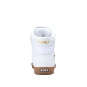 Supra VAIDER Høye Sneakers Dame Hvite/Gull | NO-49351